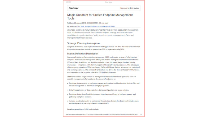 Gartner UEM